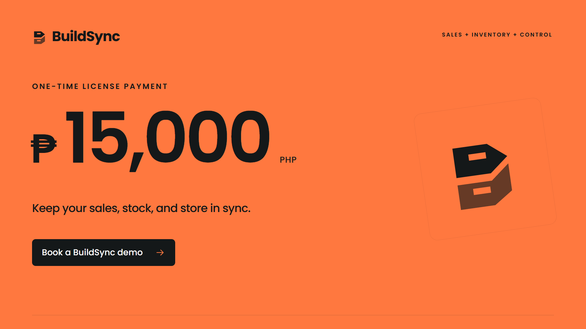 BuildSync product tour: ₱15,000 one-time license payment